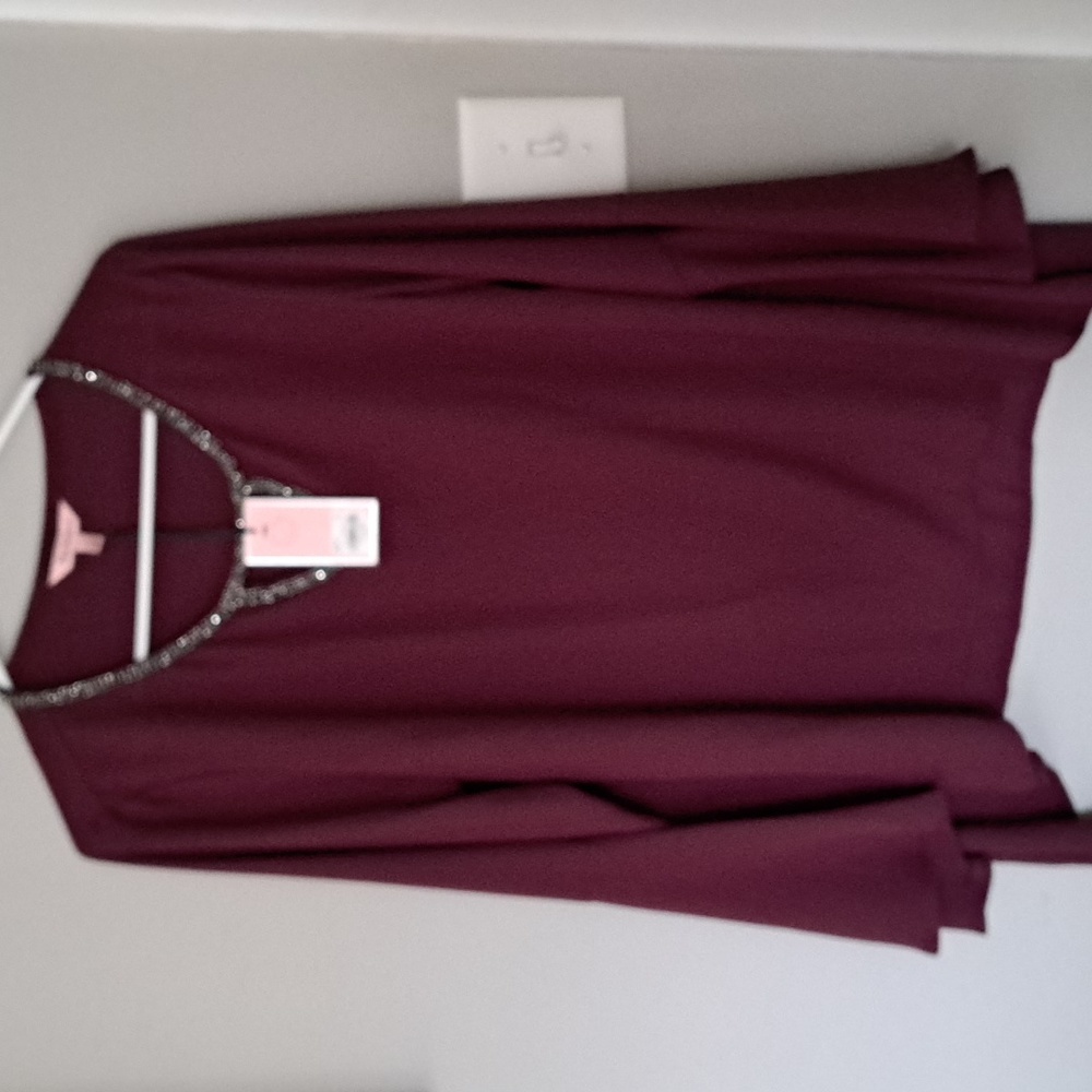 NWT Size L Juicy Couture Maroon Blouse